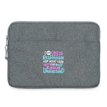 Sarkasmus sarkastischer Humor - Laptoptasche 15" - Grau meliert - Vorne