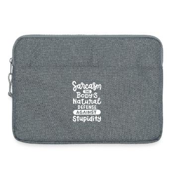 Sarkasmus sarkastischer Humor - Laptoptasche 15" - Grau meliert - Vorne