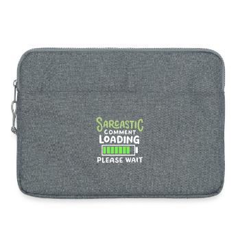 sarkastisch lustig Sarkasmus - Laptoptasche 15" - Grau meliert - Vorne