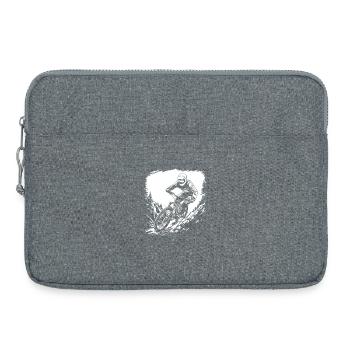 Mountain Biking Sketch - Laptop bag 15" - heather grey - Front