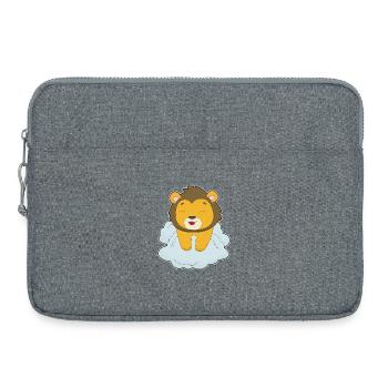 Nuages de lions - Sacoche pour ordinateur portable 15 pouces - gris chiné - Devant