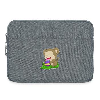 Oeuf de Pâques Monkey Easter - Sacoche pour ordinateur portable 15 pouces - gris chiné - Devant