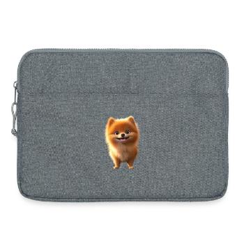 Pomeranian Pomeranian Pom Sweet German Spitz - Laptop bag 15" - heather grey - Front