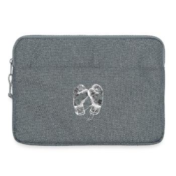 Boxhandschuhe Line Art - Laptoptasche 15" - Grau meliert - Vorne