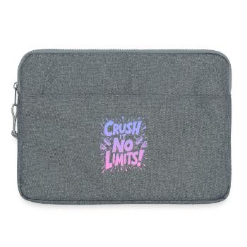 Écrasez-le, pas de limites ! Citation de salle de sport - Sacoche pour ordinateur portable 15 pouces - gris chiné - Devant