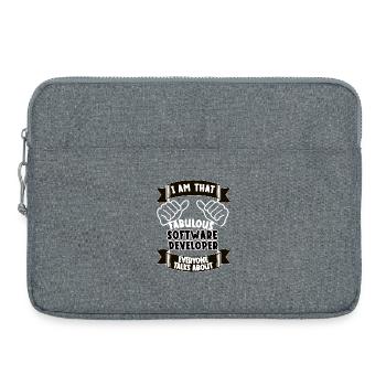Développeur de logiciels Drôle Dicton Cadeau - Sacoche pour ordinateur portable 15 pouces - gris chiné - Devant