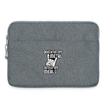 Death In My Metal Not In My Meals Vegetarier Vegan - Laptoptasche 15" - Grau meliert - Vorne