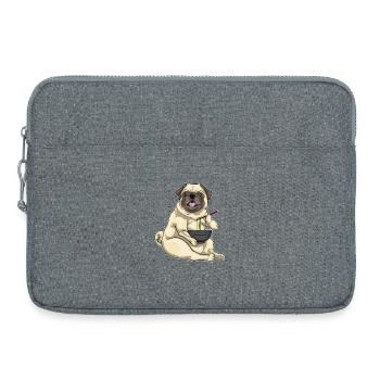 Cuisinier carlin, cuisine de ramen - Sacoche pour ordinateur portable 15 pouces - gris chiné - Devant