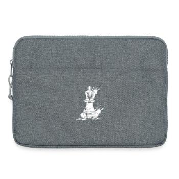 Croquis de pièce d’échecs - Sacoche pour ordinateur portable 15 pouces - gris chiné - Devant