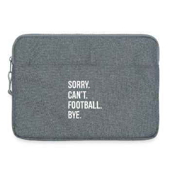 sorry can't football bye - Laptop bag 15" - heather grey - Front