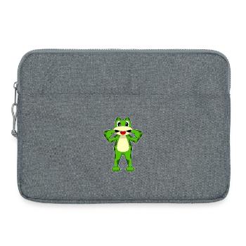 Drôle de grenouille - Sacoche pour ordinateur portable 15 pouces - gris chiné - Devant
