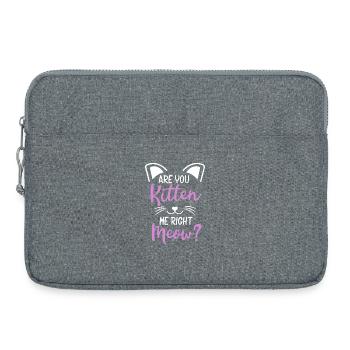 Are You Kitten me Right Meow chemise pour enfants hommes - Sacoche pour ordinateur portable 15 pouces - gris chiné - Devant