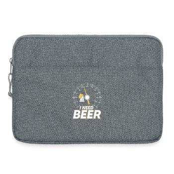 I need beer - Laptoptasche 15" - Grau meliert - Vorne