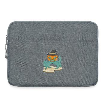 Poulpe Citrouille d’Halloween - Sacoche pour ordinateur portable 15 pouces - gris chiné - Devant