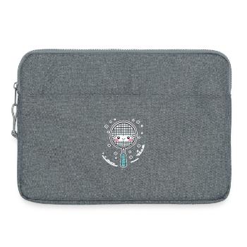 Badminton Racket Comic Look - Laptop bag 15" - heather grey - Front