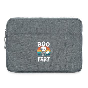 Squelette qui pète – Halloween drôle - Sacoche pour ordinateur portable 15 pouces - gris chiné - Devant