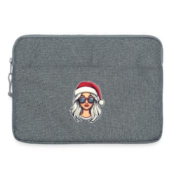 Art de lunettes de soleil glamurs d’hiver pour le Père Noël - Sacoche pour ordinateur portable 15 pouces - gris chiné - Devant