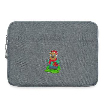 Forfait Noël renne - Sacoche pour ordinateur portable 15 pouces - gris chiné - Devant