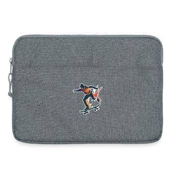Graphique du skateur - Sacoche pour ordinateur portable 15 pouces - gris chiné - Devant
