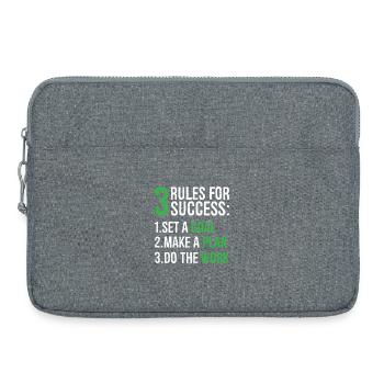 3 règles pour réussir - Sacoche pour ordinateur portable 15 pouces - gris chiné - Devant