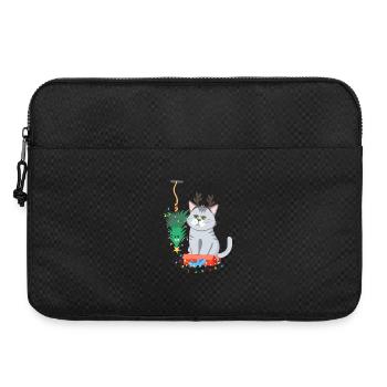 Chat et sapin de Noël Anti Noël - Sacoche pour ordinateur portable 15 pouces - noir - Devant