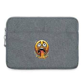 Visage d’attaque de vomi - Sacoche pour ordinateur portable 15 pouces - gris chiné - Devant