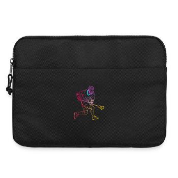 Dessin d’un joueur de crosse - Sacoche pour ordinateur portable 15 pouces - noir - Devant
