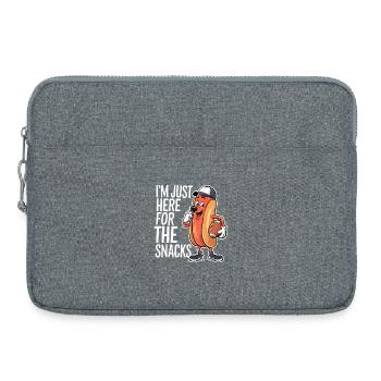 Football - Lustig I'm just here for the snacks - Laptoptasche 15" - Grau meliert - Vorne