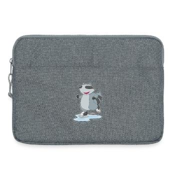 Patins à glace Raccoon - Sacoche pour ordinateur portable 15 pouces - gris chiné - Devant