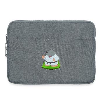 Karaté Mole Arts martiaux - Sacoche pour ordinateur portable 15 pouces - gris chiné - Devant
