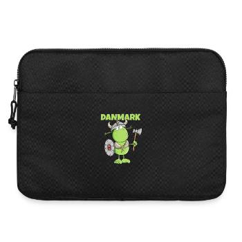 Lustiger Frosch Wikinger Dänemark Skandinavien - Laptoptasche 15" - Schwarz - Vorne