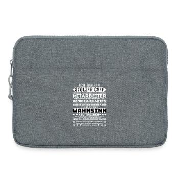 Ich bin der stolze Anführer einer Horde - Laptoptasche 15" - Grau meliert - Vorne