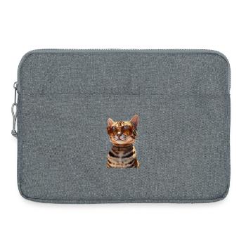 Bengal Cat Leopard Cat Leopardette Bengal Cats - Laptop bag 15" - heather grey - Front
