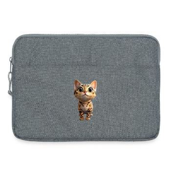 Bengal Cat Leopard Cat Leopardette Bengal Cats - Laptop bag 15" - heather grey - Front