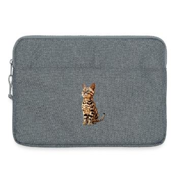 Bengal Cat Leopard Cat Leopardette Bengal Cats - Laptop bag 15" - heather grey - Front