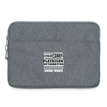 EIN VERDAMMT STOLZER CHEF FLEIßIGE MITARBEITER - Laptoptasche 15" - Grau meliert - Vorne