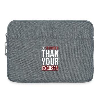 Seien Sie stärker als Ihre Ausreden - Laptoptasche 15" - Grau meliert - Vorne