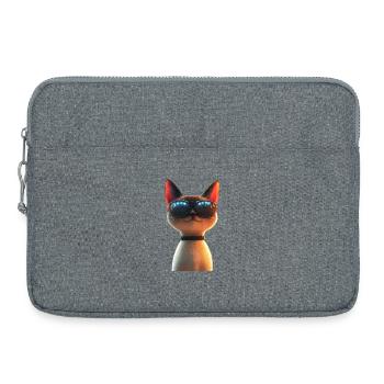 Siamkatze Siam Katze Siamese Cat Siamesen Katzen - Laptoptasche 15" - Grau meliert - Vorne