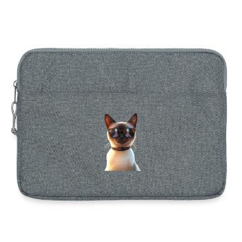 Siamkatze Siam Katze Siamese Cat Siamesen Katzen - Laptoptasche 15" - Grau meliert - Vorne