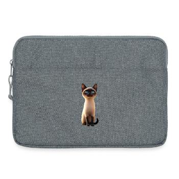 Siamkatze Siam Katze Siamese Cat Siamesen Katzen - Laptoptasche 15" - Grau meliert - Vorne
