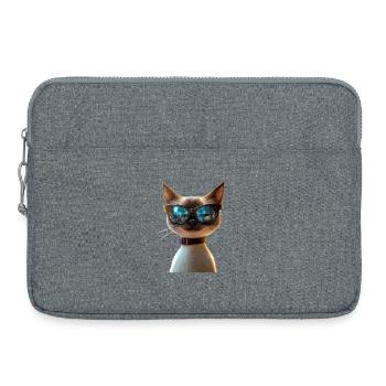 Siamkatze Siam Katze Siamese Cat Siamesen Katzen - Laptoptasche 15" - Grau meliert - Vorne