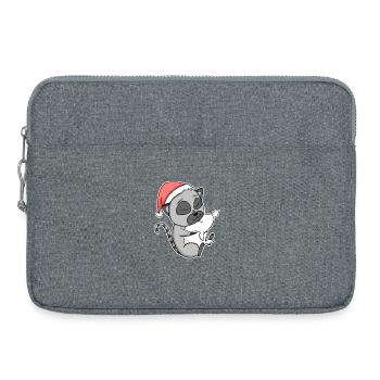 Lemurs Cute Tired Sleeping In Christmas - Laptop bag 15" - heather grey - Front