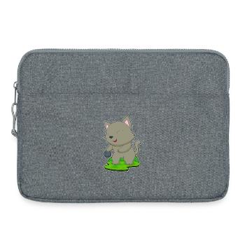 Cat Bowling Boule de bowling - Sacoche pour ordinateur portable 15 pouces - gris chiné - Devant