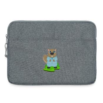 Beaver Groom Suit Wedding - Laptop bag 15" - heather grey - Front