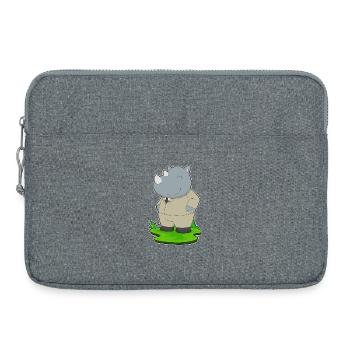 Rhino Groom Suit Wedding - Laptop bag 15" - heather grey - Front