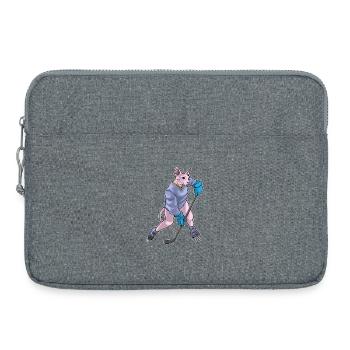 Sphynx Katze Eishockey Eishockeyschläger - Laptoptasche 15" - Grau meliert - Vorne