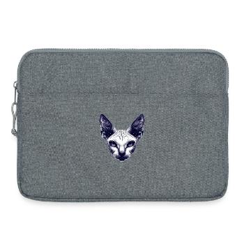 Chat Sphynx Chat Sphynx Chat Canadien Mignon Sphinx - Sacoche pour ordinateur portable 15 pouces - gris chiné - Devant