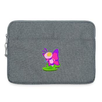 Lampe de poche papillon - Sacoche pour ordinateur portable 15 pouces - gris chiné - Devant