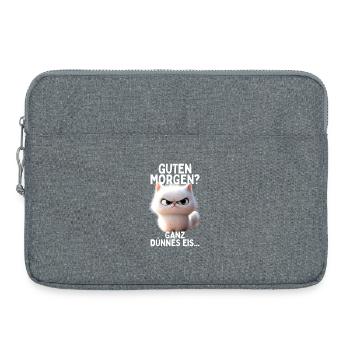 Good morning very thin cream morning grouch cats - Laptop bag 15" - heather grey - Front