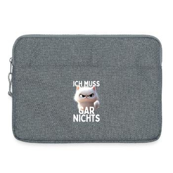 Cat I don't have to do anything no nope lazy cats - Laptop bag 15" - heather grey - Front